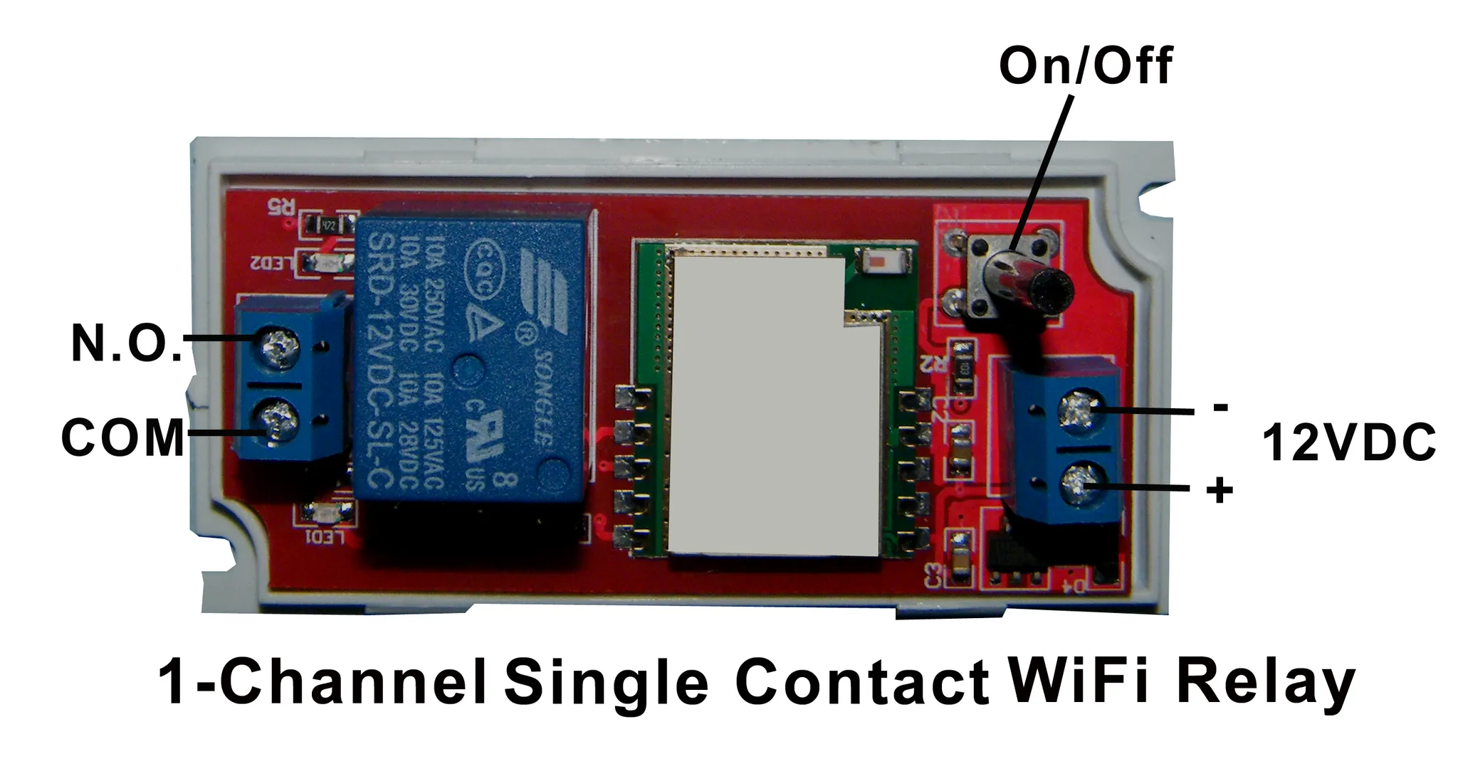 1-Channel WiFi Controlled Relay w/ Form “A” Contact for Android JWIFI-1RA