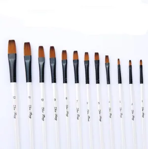 12 Nylon Wool White Rod Brushes Paint Brushes Pen