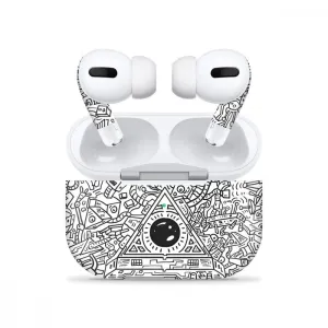 Airpods Pro Doodle Robot Skin