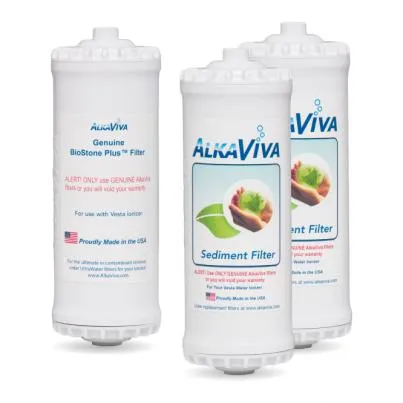 AlkaViva Vesta GL BioStone Plus & Sediment Filters, Replacement Pack