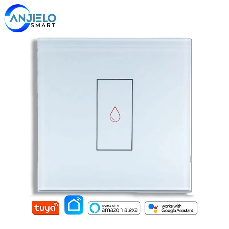 Anjielosmart Tuya Water Heater Smart Switches, 20A WIFI Voice Remote Control Home Boiler Touch Wall Panel Timer Controller