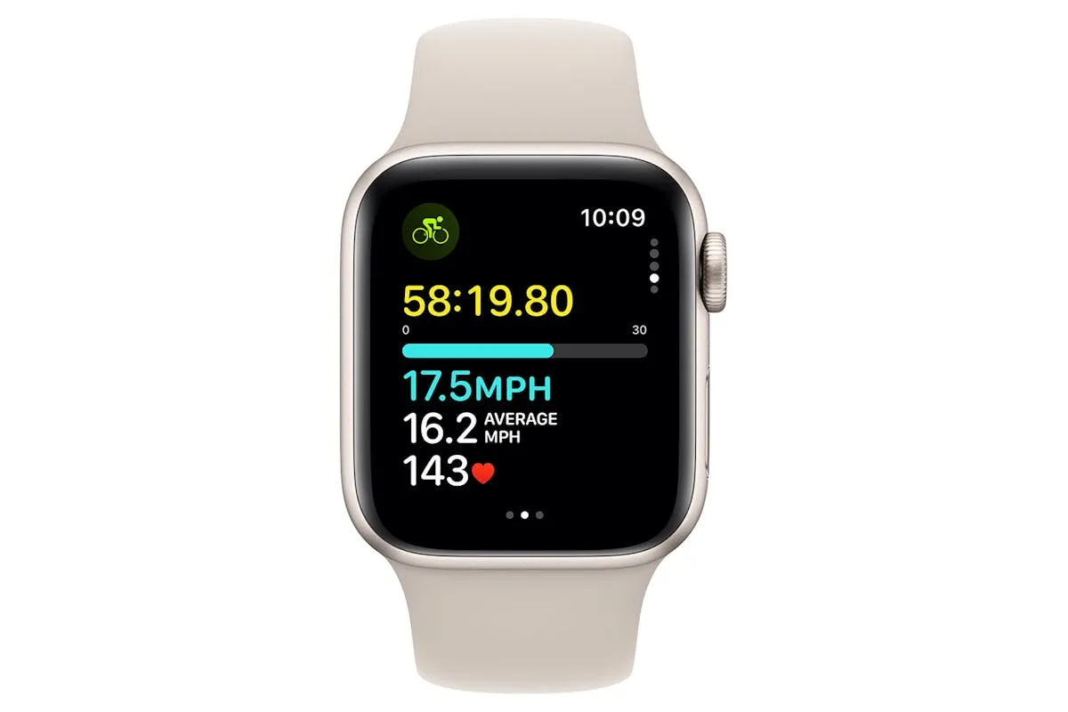 Apple Watch SE GPS | 40mm | Starlight Aluminium Case with Starlight Sport Band - M/L