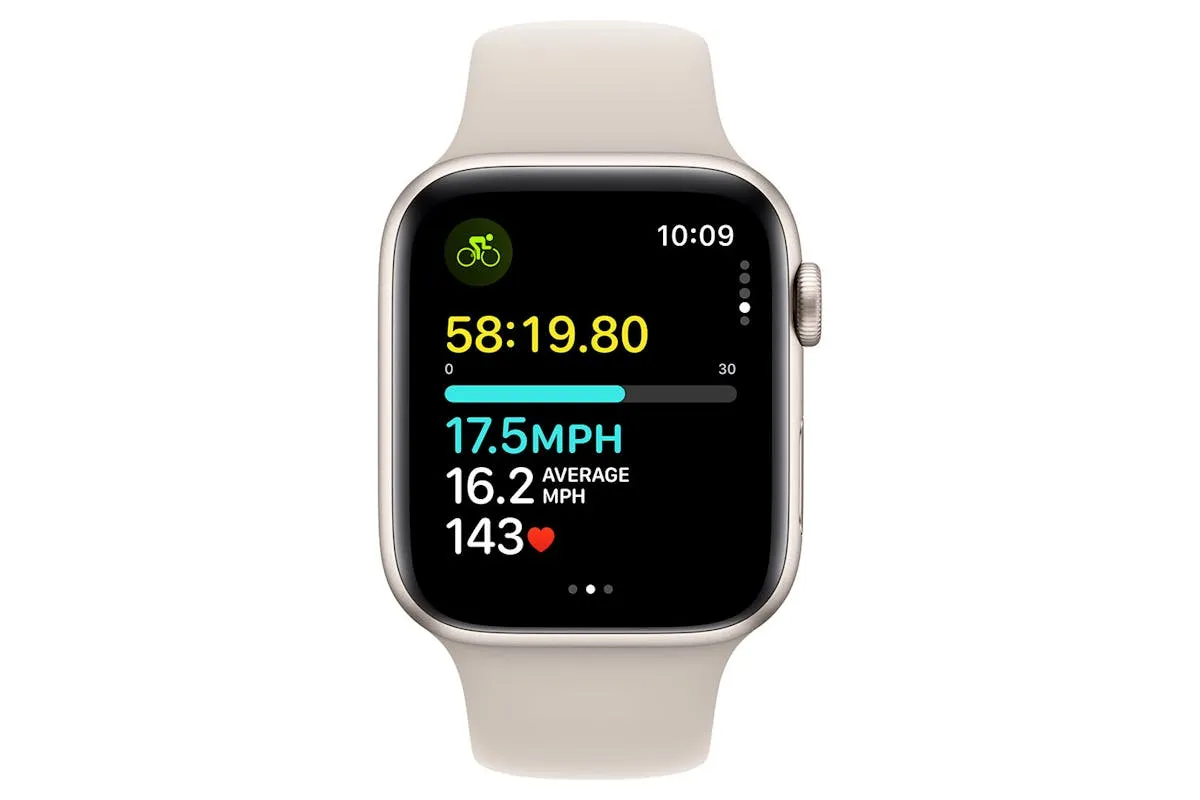 Apple Watch SE GPS | 44mm | Starlight Aluminium Case with Starlight Sport Band - M/L