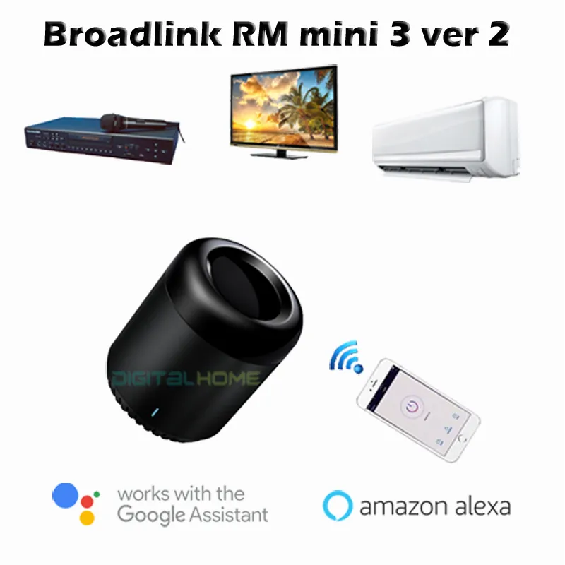 BLK300 New Broadlink RM Mini 3 (Works with Alexa and Google Assistant)