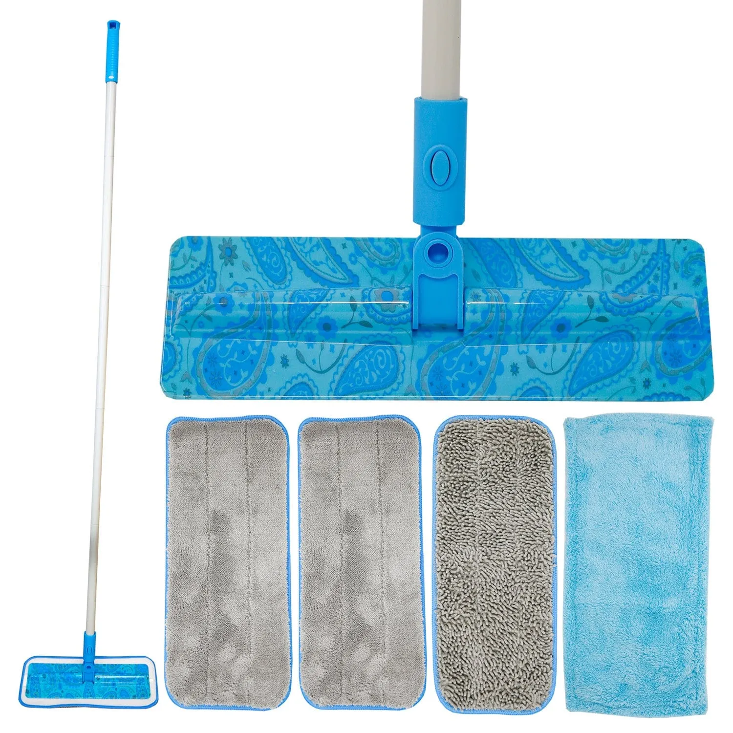 Don Aslett Paisley Mop (4) Microfiber Pads Included