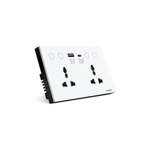 Dual Universal Smart Socket with 1USB 1 C Type