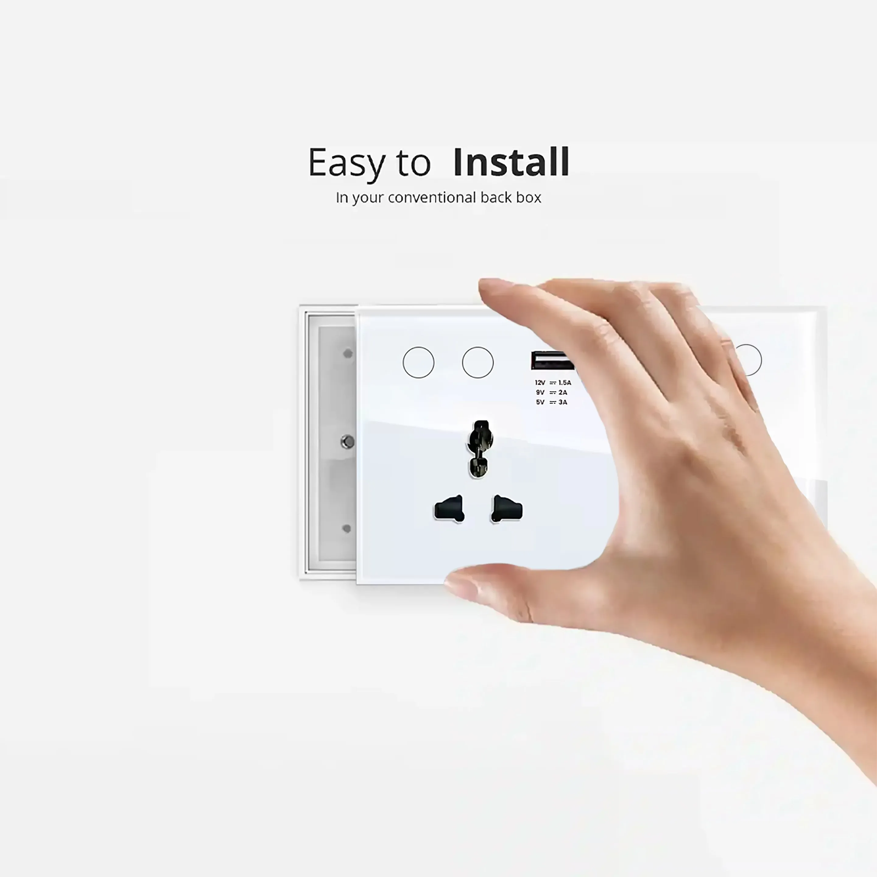 Dual Universal Smart Socket with 1USB 1 C Type