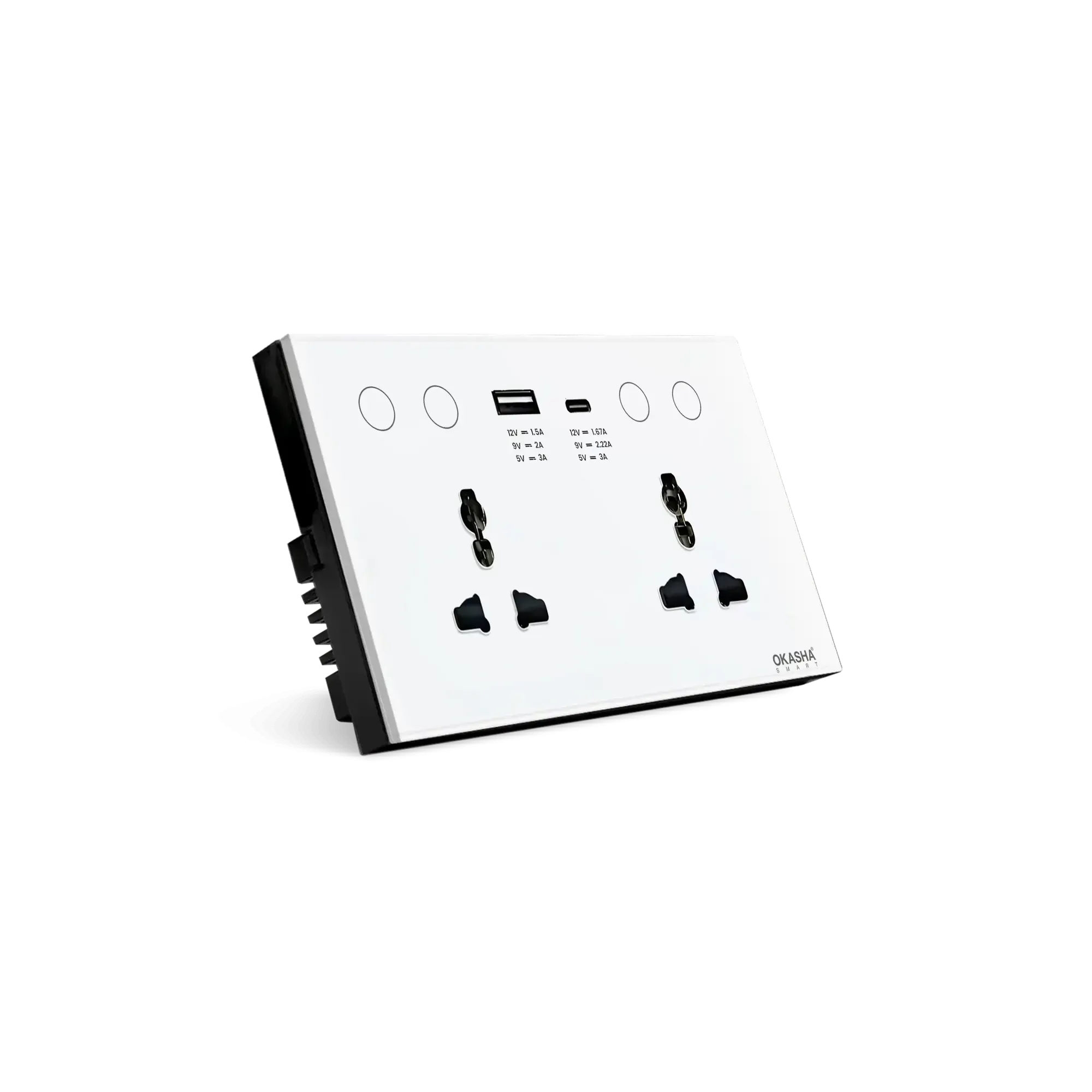 Dual Universal Smart Socket with 1USB 1 C Type