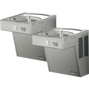 Elkay VRCGRNTL8C | Wall-mount Bi-level VRC-style Drinking Fountain | Filterless, High-efficiency chiller, Fully Vandal-resistant