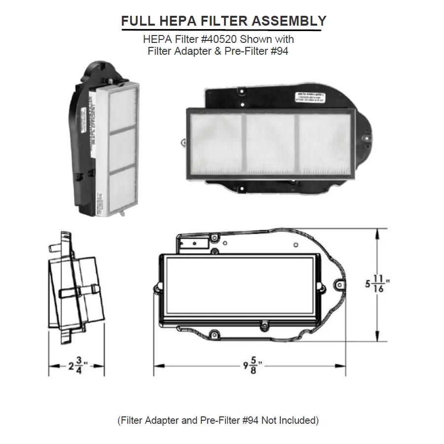 Excel Dryer XLERATOR® 40520 Certified HEPA Filter (Replacement Only)