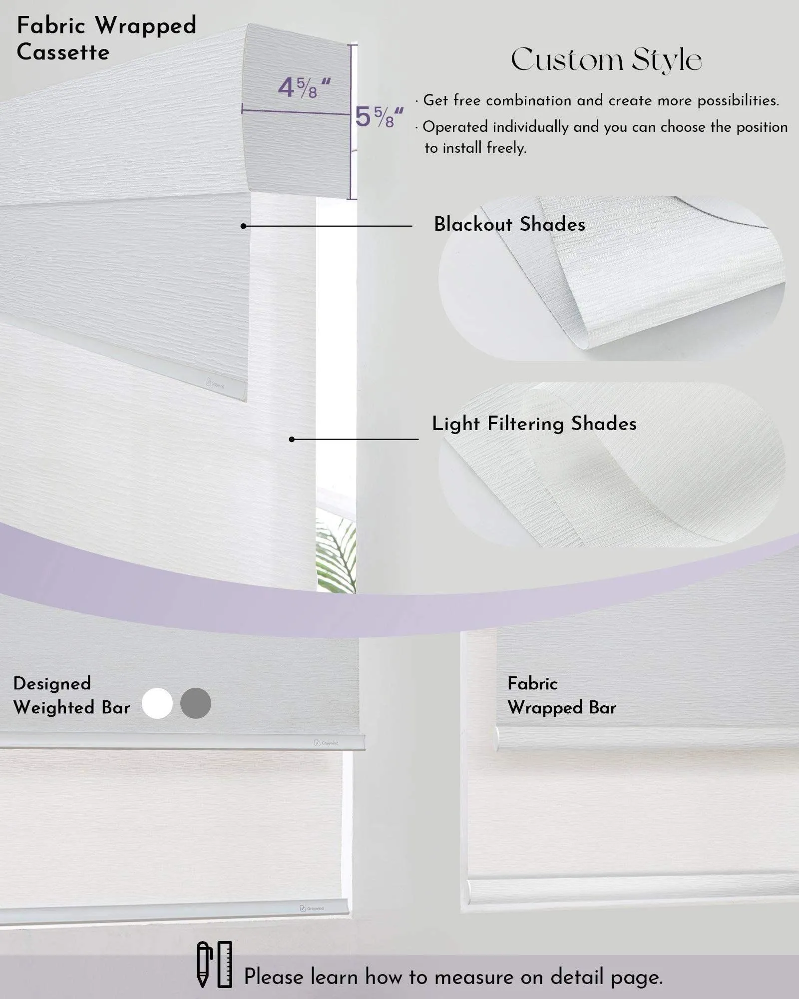 Graywind Motorized Double Roller Shades & Matter Motor & Solar Panel | Customizable