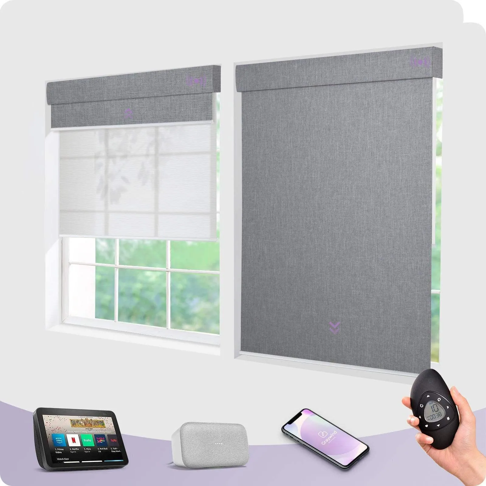 Graywind Motorized Dual Shades | Double Roller Shades | Customizable