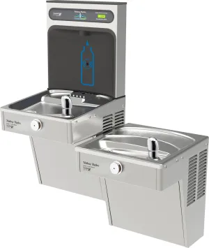 Halsey Taylor HTHB-HVRGRN8BL-NF | Wall-mount Bi-level Bottle Filling Station | Filterless, High-efficiency chiller, HVR-style fountain