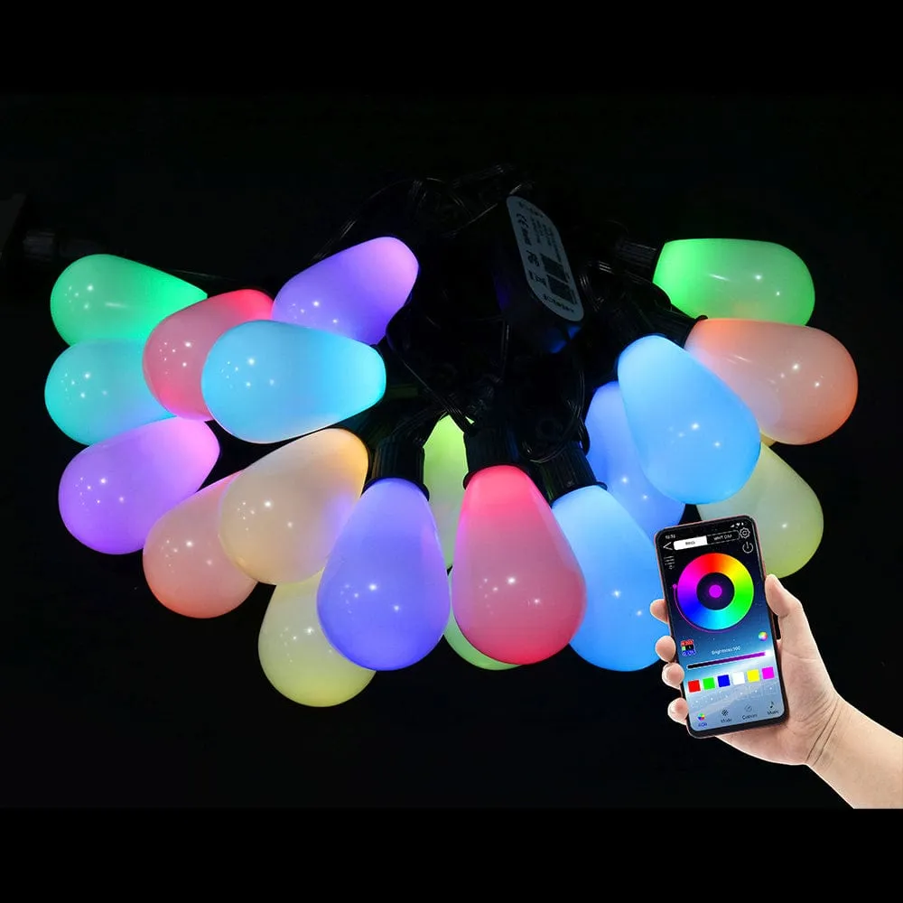 LED Lightshow Festoon Drop Globes with App (20pk)