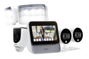 Lorex Smart Home Security Center with Two 1080p Outdoor Wi-Fi Cameras and Wi-Fi Floodlight Camera