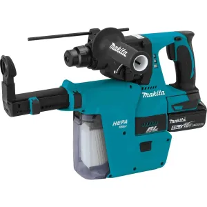 Makita 18V LXT‚® Cordless 1" SDS-PLUS Rotary Hammer Kit with HEPA Dust Extractor, 5.0Ah