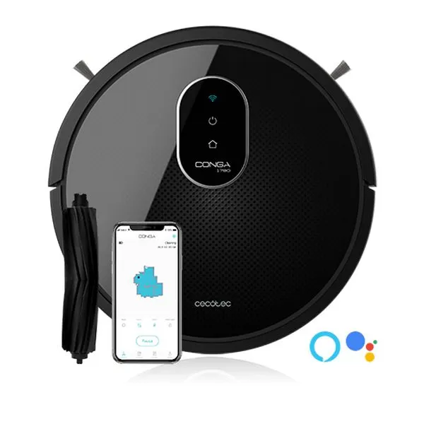 Robot Vacuum Cleaner Cecotec Conga 1790 Titanium Wifi 64 dB 2100 PA Black