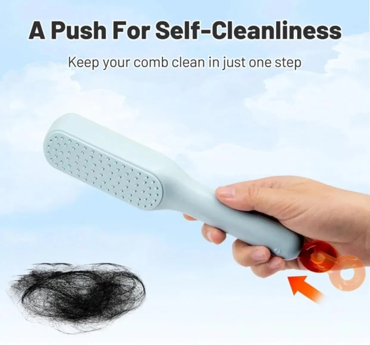 Self-Cleaning Hairbrush