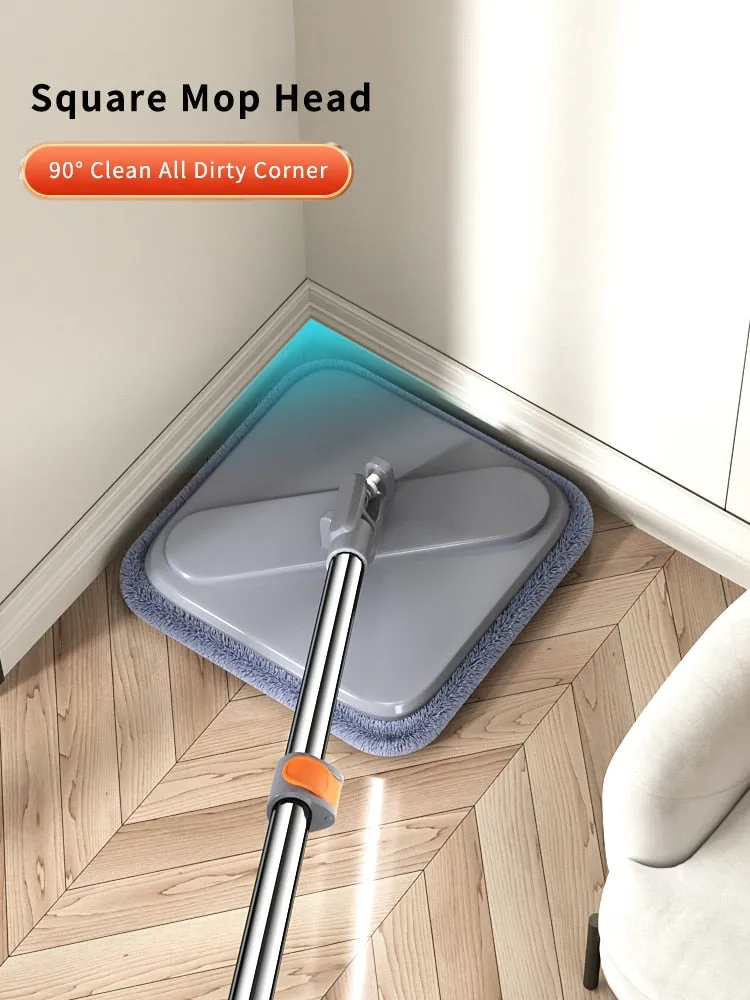 Self-Cleaning Rotary Square Mop With Bucket