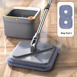 Self-Cleaning Rotary Square Mop With Bucket