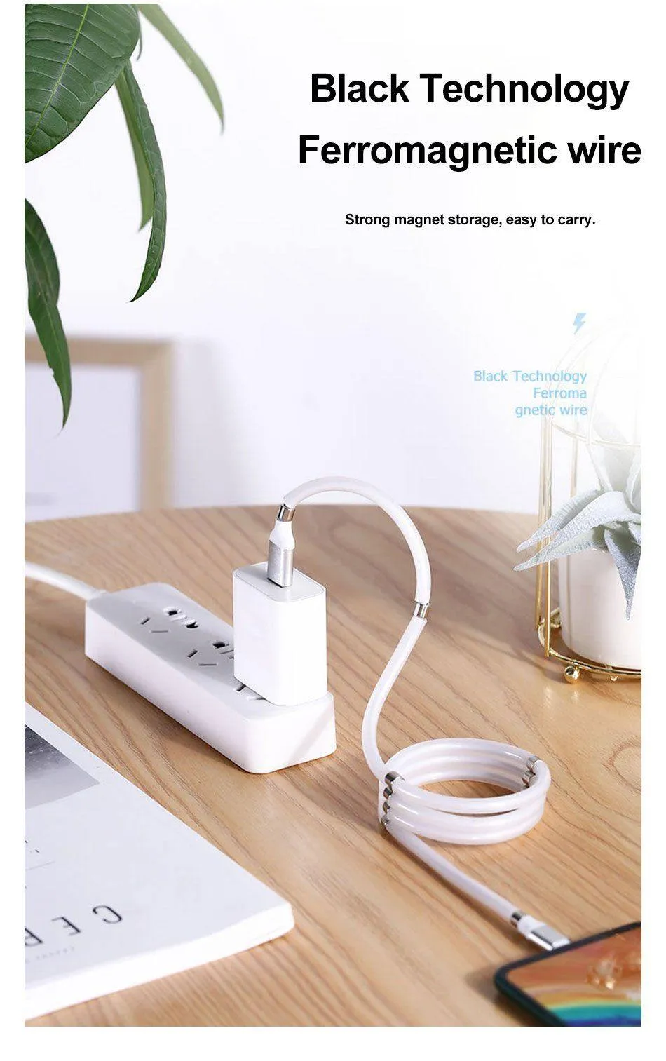 Self Winding Charging Cable