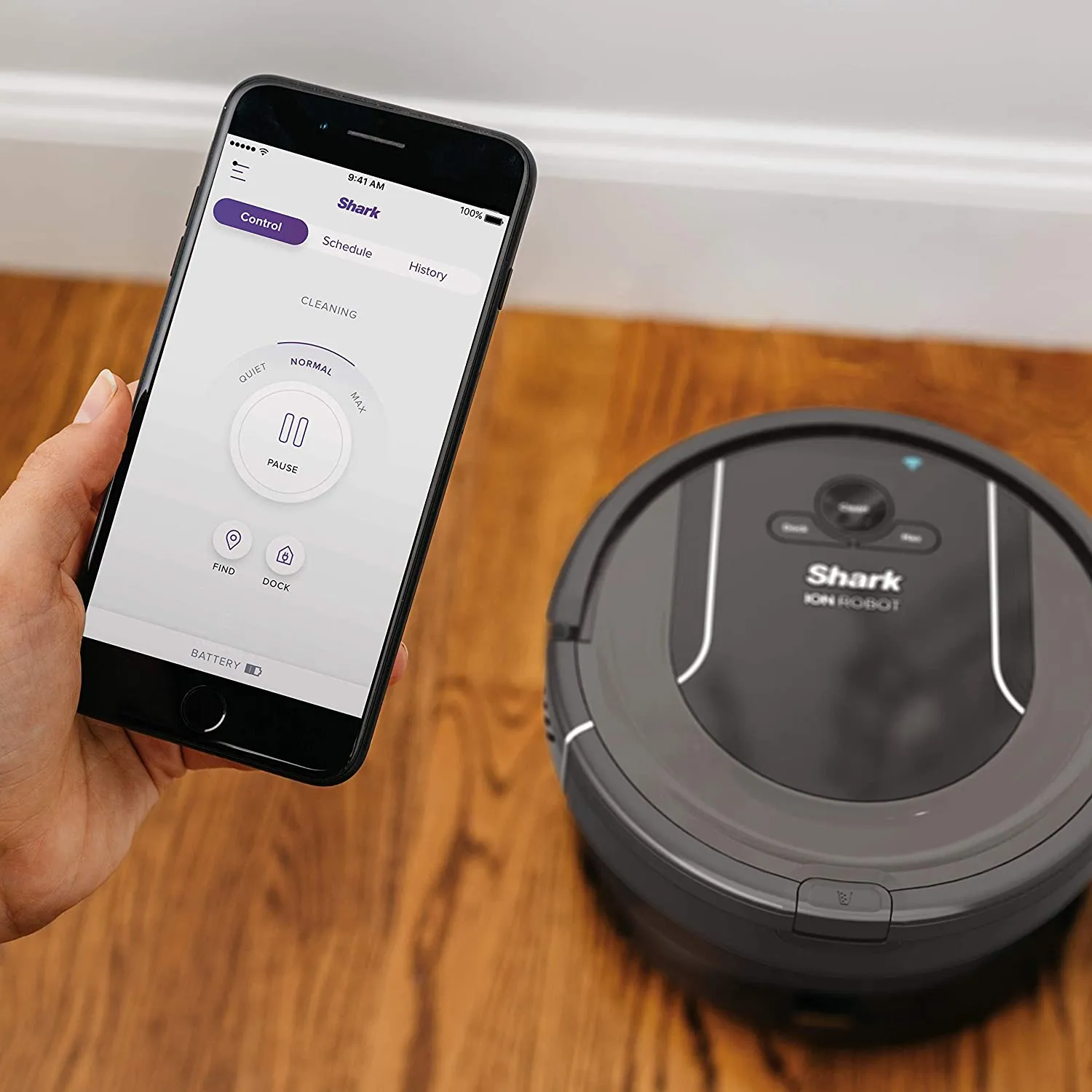 SHARK ION Robot Vacuum R85 WiFi-Connected with Powerful Suction, XL Dust Bin, Self-Cleaning Brushroll and Voice Control with Alexa or Google Assistant (RV850)