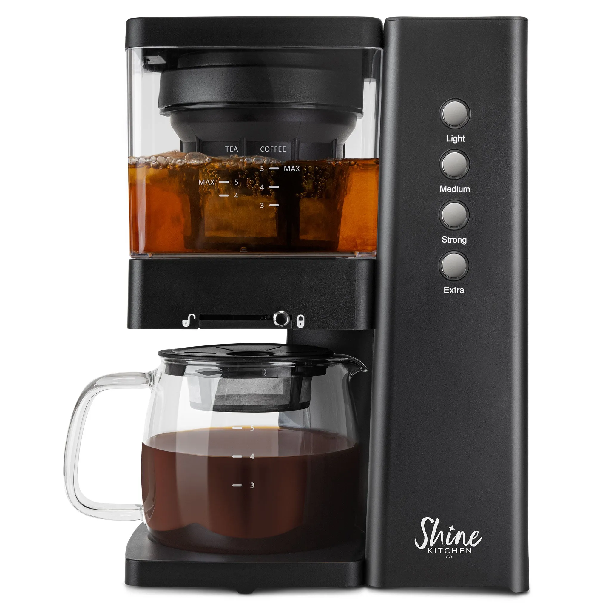 Shine Kitchen Co. Rapid Cold Brew Coffee & Tea Machine with Vacuum Extraction Technology