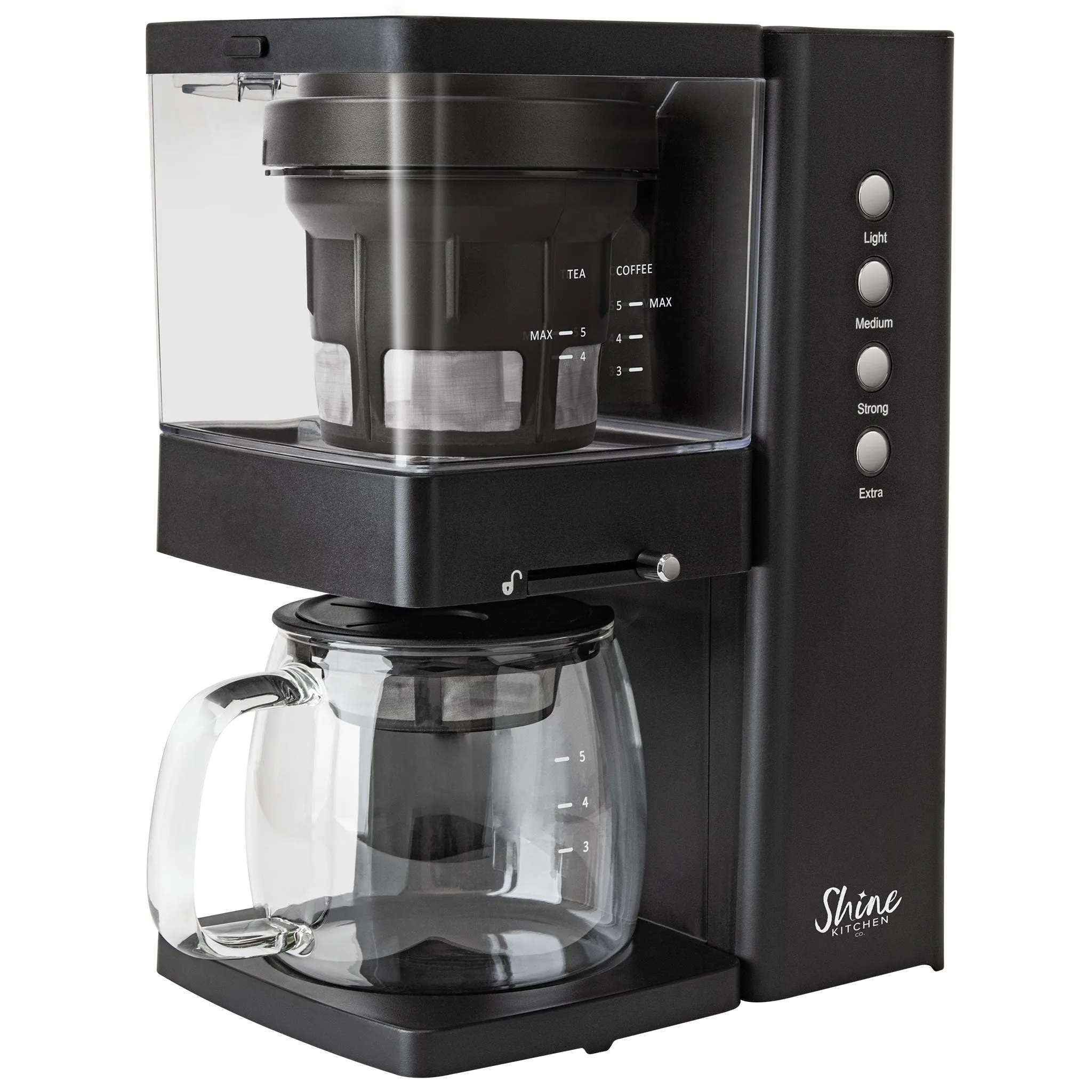 Shine Kitchen Co. Rapid Cold Brew Coffee & Tea Machine with Vacuum Extraction Technology