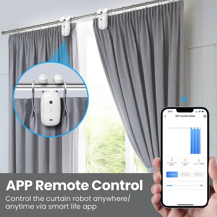 Smart Electric Curtain Robot Automatic Open Remote Control GHomeSmart®