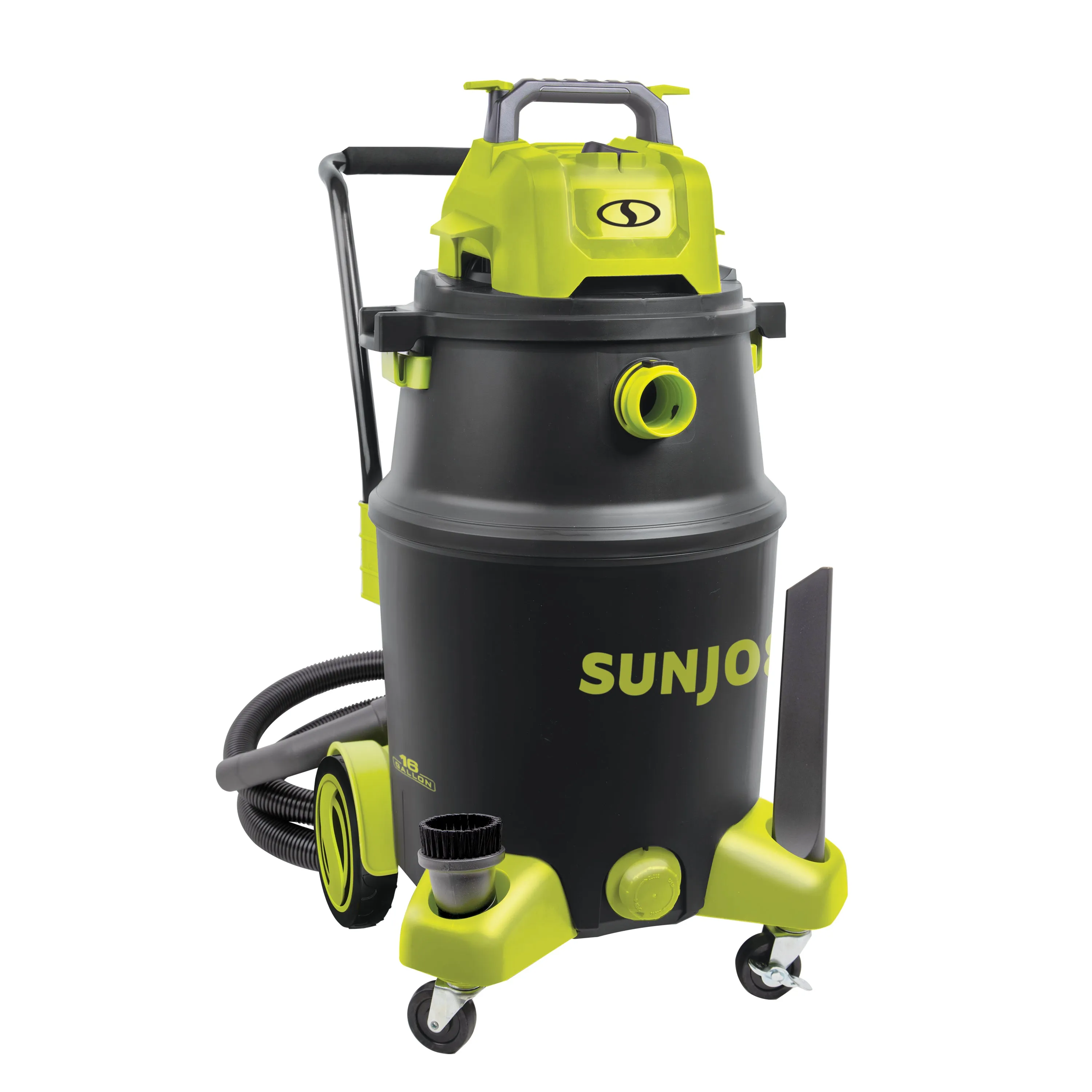 Sun Joe SWD16000 HEPA Filtration Wet/Dry Shop Vacuum w/ Cleaning Attachments | 16-Gal | 1200-Watt | 6.5 Peak HP | For Home, Workshops, Pet hair & Auto Use