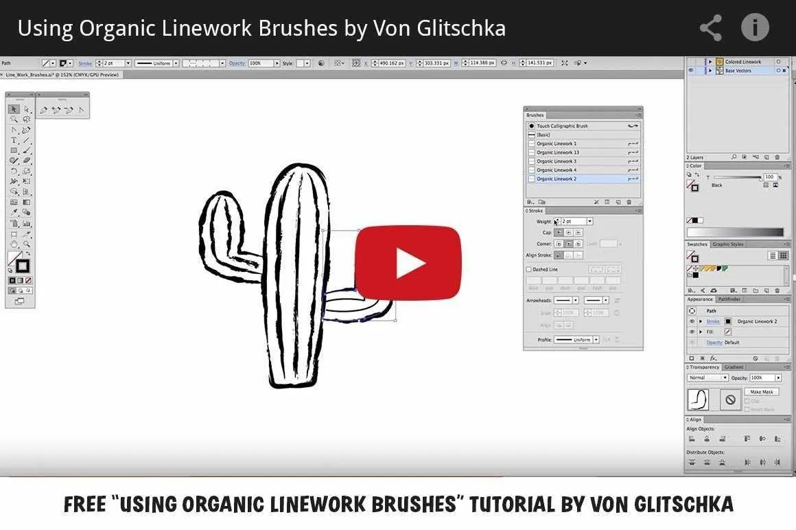 The Awesomely Organic Vector Brush Essential Bundle for Adobe Illustrator