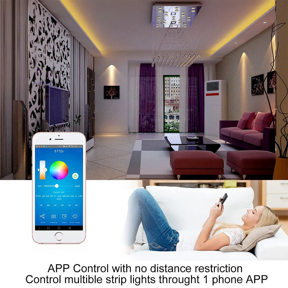 WiFi Controller for Color-Changing LED Strips T483 - Use with Your Smartphone