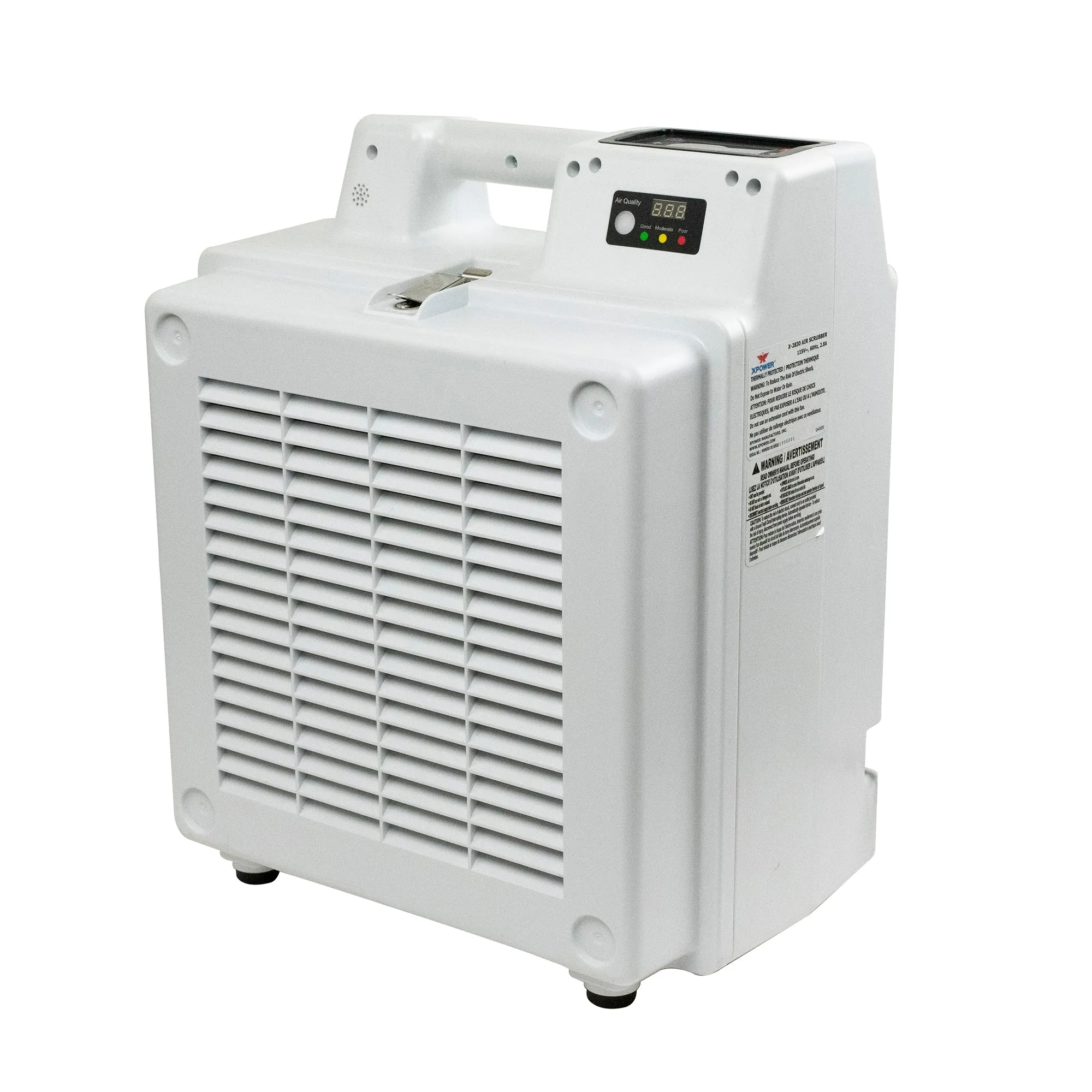 XPOWER X-2830 Commercial 4 Stage Filtration HEPA Purifier System, Negative Air Machine, Airborne Air Cleaner, Mini Air Scrubber with PM2.5 Air Sensor